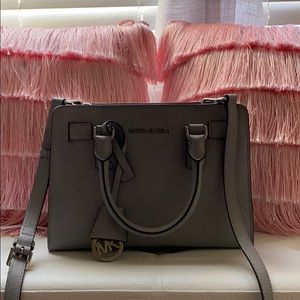 Grey Michael Kors adjustable purse